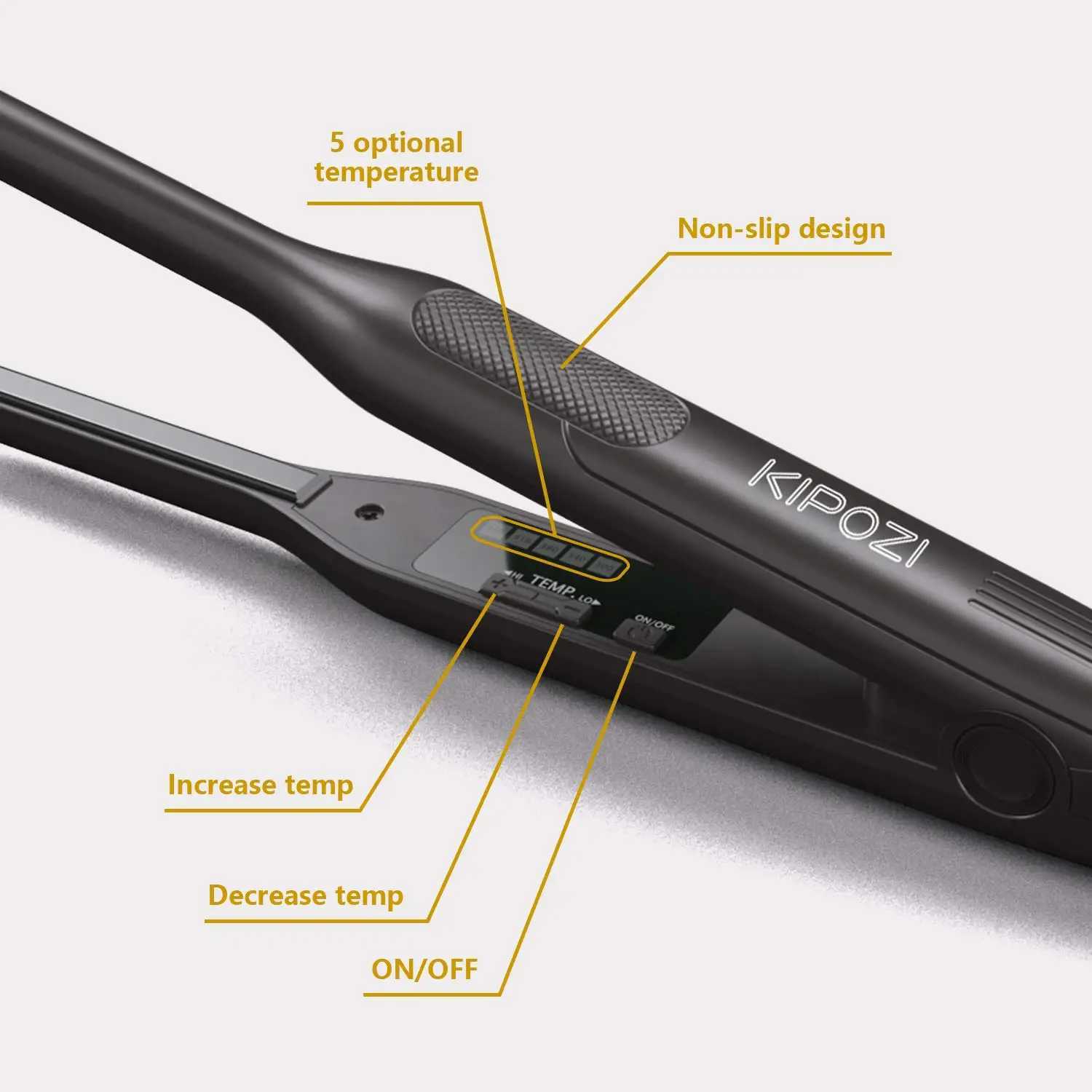 KIPOZI Titanium Small Hair Straightener Short Hair Pixue Cut Titanium Dual Voltage Flat Hair Iron Thin Pencil Beard StraightenerXJ250210