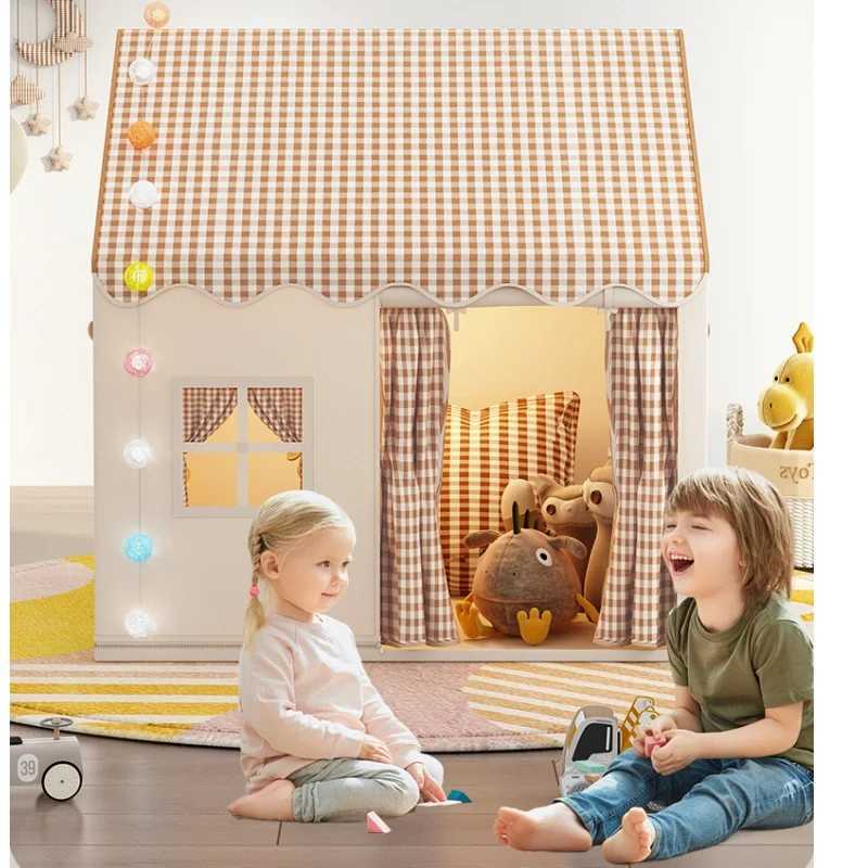Childrens Tent Indoor Play House Outdoor Games Garden Type Princess Castle Folding Cubby Toys Tents Child Room House Teepee X250210