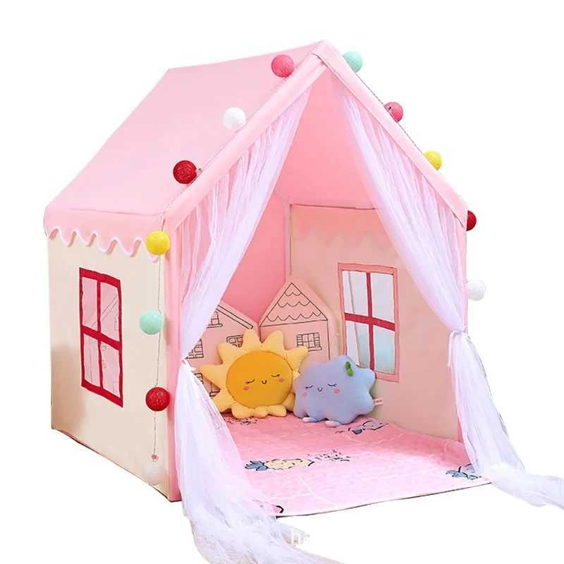 Portable Baby Play House Children Tent Teepee Tent Infant Kids Tent Pink Blue Kids Play House Indoor Outdoor Toy Princess House X2502105