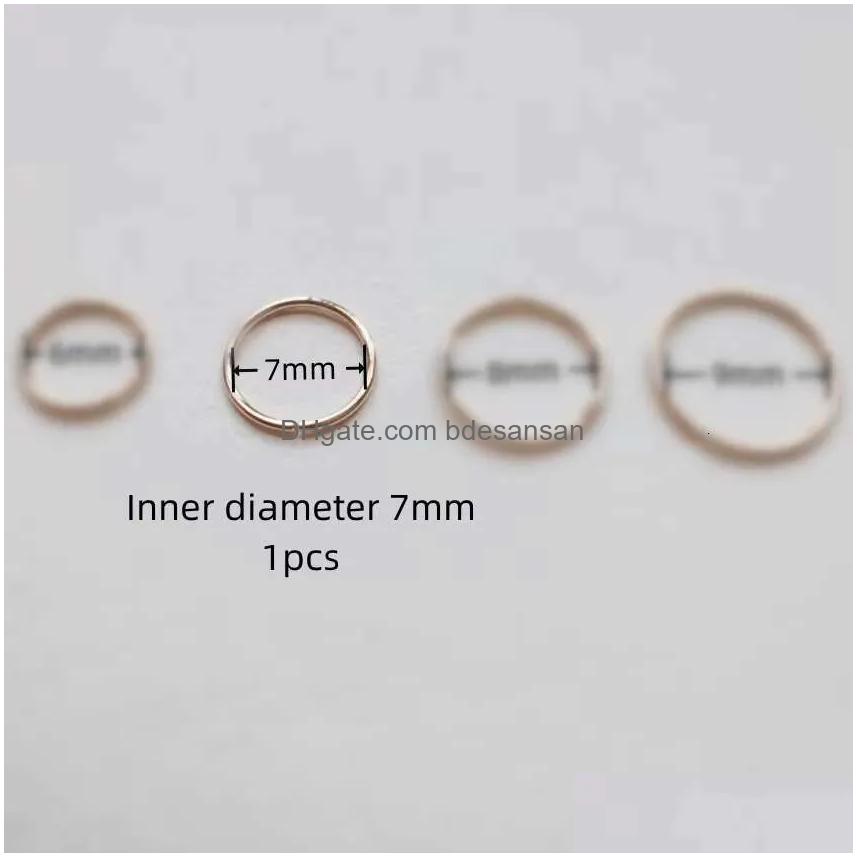 Nose Rings Studs Goldtutu 14K Gold Simple Hoop Ring For Men And Women Small Piercings Au585 Kj468 Drop Delivery Jewelry Body Dhf1H
