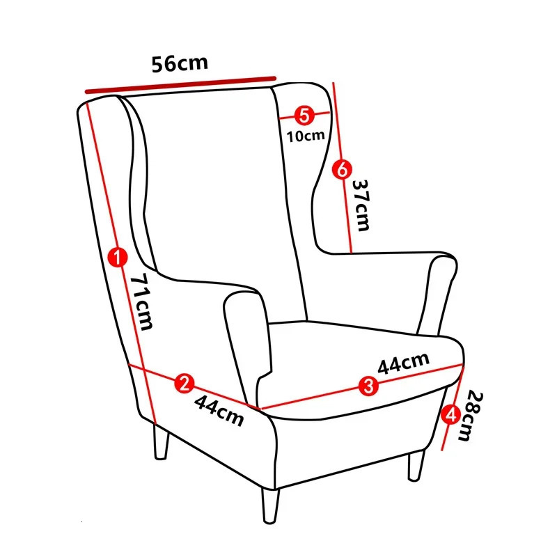 Kids Size Wing Chair Cover Small Jacquard Wing Back Sofa Covers Elastic Spandex Armchair Cover Furniture Protector Slipcovers 250210
