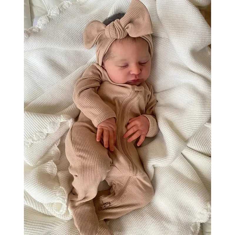 NPK 49cm Full Body Vinyl Laura Newborn Baby Size Reborn Baby Dolls 3D Skin Hand Detailed Painted Skin Visible Veins X250210