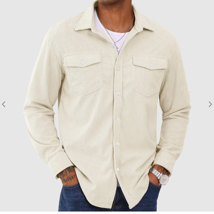 Fall/winter 2023 new corduroy workwear shirt for mens clothing 241024