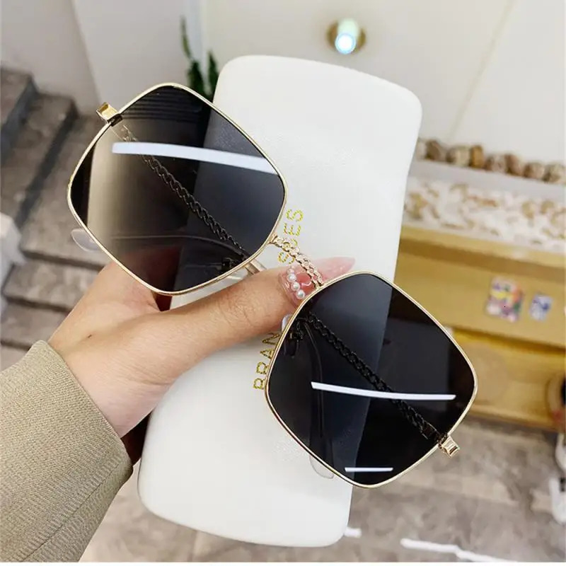 UV400 Oversize Sunglasses Women Personalized Sun Glasses INS Fashion Street Poshoot Large Frame Sunglasses 250210