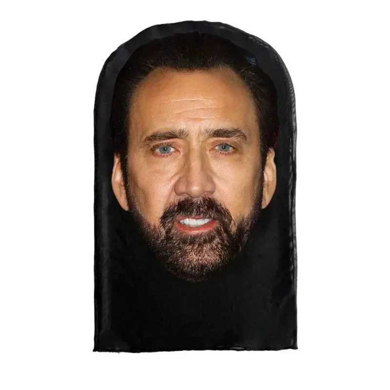 New 3D Printed Fl Face Seamless And Face Mask Celebrity Face Men Party Supply Cosplay Prop Novel Hip Hop Fashion Hood Party Y250210