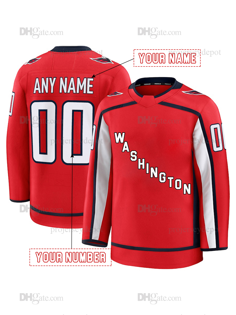 Ovechkin Hockey Jersey Backstrom Dubois Oshie Carlson Lindgren Custom Hockey Jerseys Mens Womens Youth Any Name Numbe