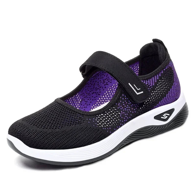 Womens Casual Sports Shoes For WalkingTravelMiddle-aged And Elderly Outdoor Shoes Lightweight And Comfortable Fla 250221