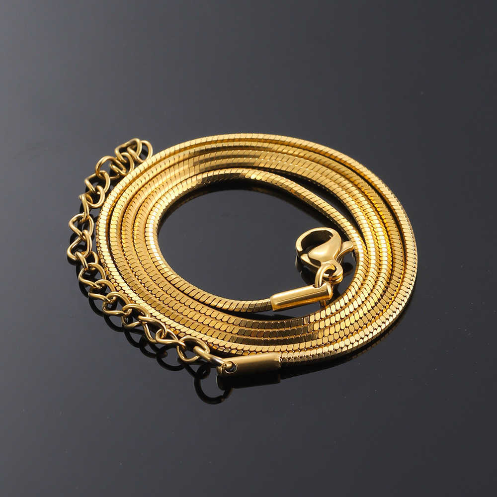 Mens stainless steel necklace gold silver sparkling chain link jewelry Joyce X241123