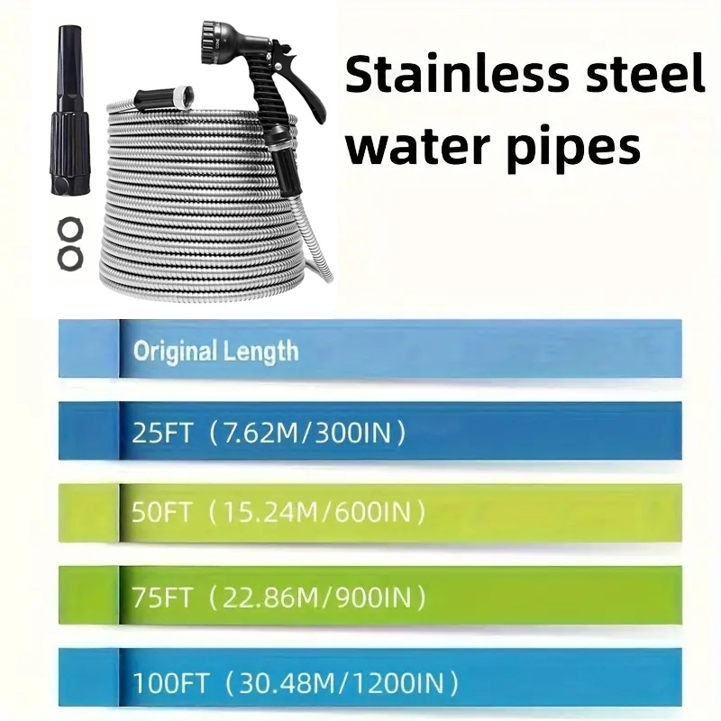 Sturdy American Standard Flexible Hose for Cars and Gardens Heavy Duty, Leak Free Design