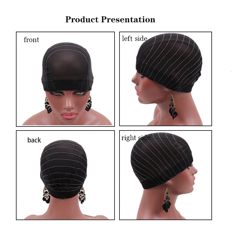Wig Cap With Belt For Making Wigs Mesh Dome Cap Glueless Mesh Cap With Line For Beginner Hairnet For Making 4*4 13*4 Lace Wigs 250113