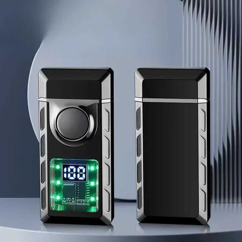 2024 Rechargeable Piezo Pse Windproof Cigar Cigarette Lighter Jet Butane Torch Gas Two Types Flames Lighters Smoking Accessory Y250210