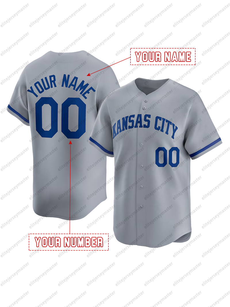 7 Bobby Witt Jr. 55 Cole Ragans Custom Baseball Jersey Salvador Perez Stitched Personalized Customized Jerseys Vinnie Pasquantino Custom Any Number Na