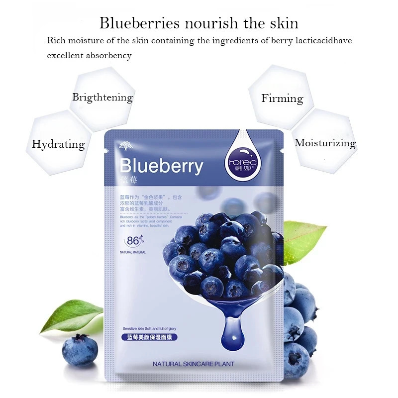 30pcs Natural Plant Facial Mask Moisturizing Oil Control Anti-Aging Fruit Aloe Korean Sheet Face Mask Beauty Skin Care Prodcuts 250113