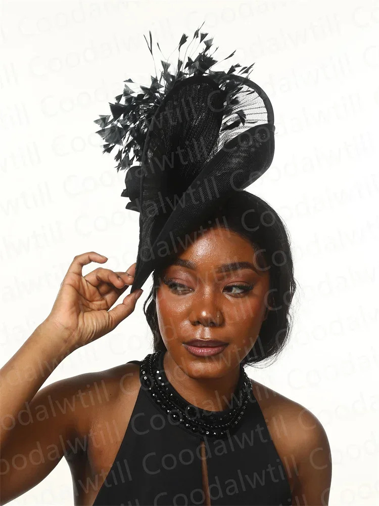 Royal Ascot Hat Fascinator For Women Tea party Floral Wedding Millinery Cap Elegant Women Church Chapeau Cap 250211