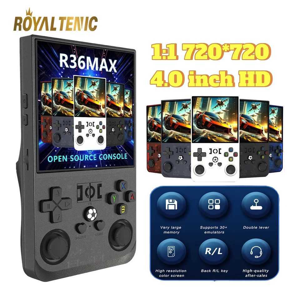 128G R36MAX Handheld Game Consol 4.0inch Big Sn 21000+Games PK R36S Portable Pocket Video Player Kids Gift Linux SystemXJ250211