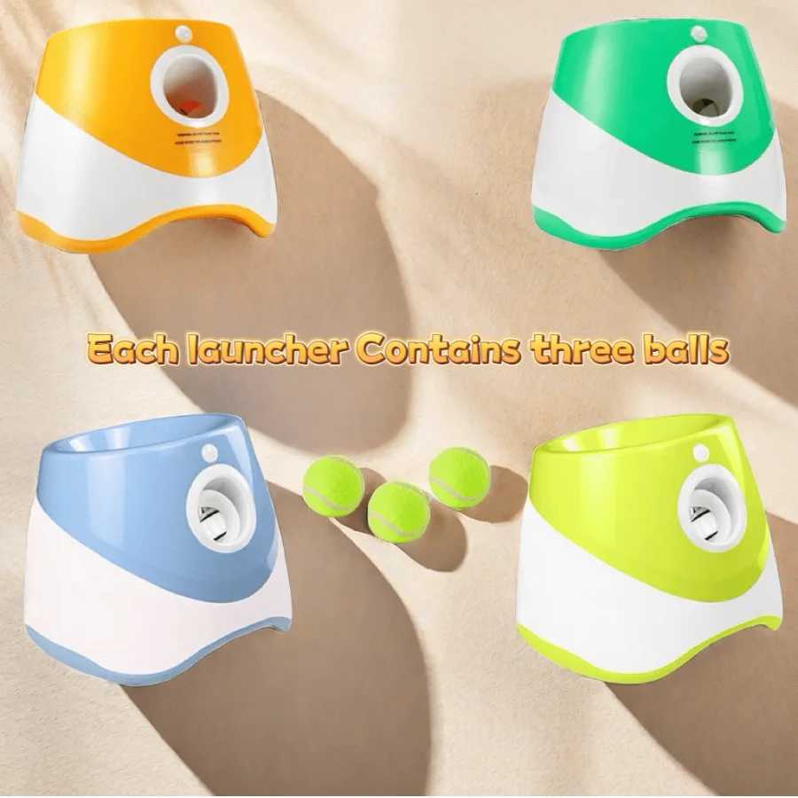Others Dog Toys Chews Dog Launcher Automatic Dogs Chase Toy Tennis Throwing Pinball Machine Fun Interactive Throw Rechargable Catapult USB Charging H2