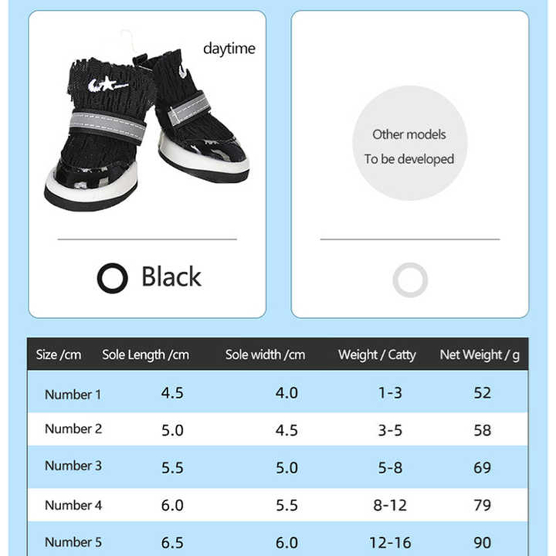 Dog Shoes with Breathable Velvet Pet Shoes Luxury Non-slip Reflective Mesh Waterproof Puppy Walking Running Dog Shoes, For French Bulldog, Pomeranian 