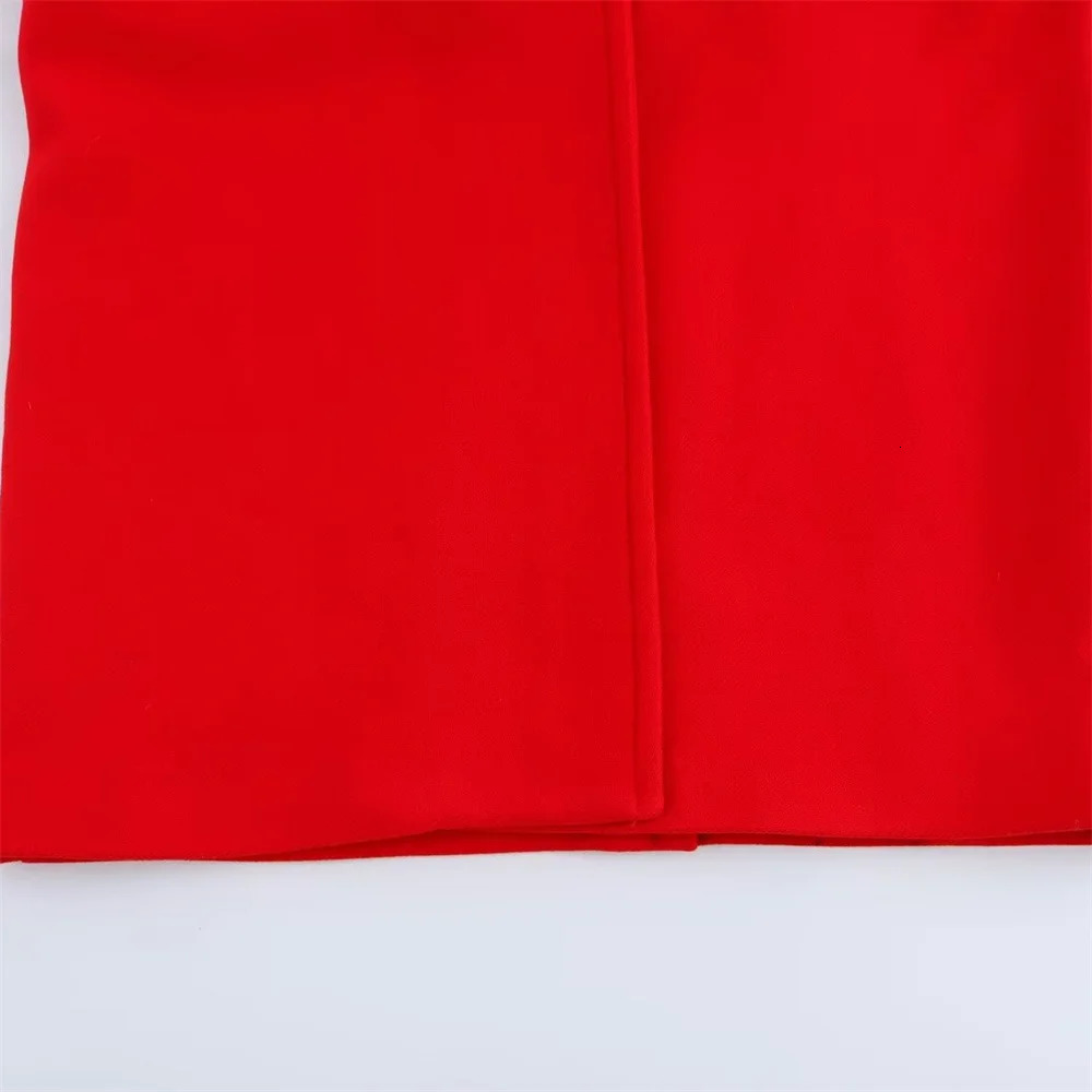 2024 autumn womens clothing casual fashion slim fit versatile commuting n sense retro spot wool blend coat 250109Z