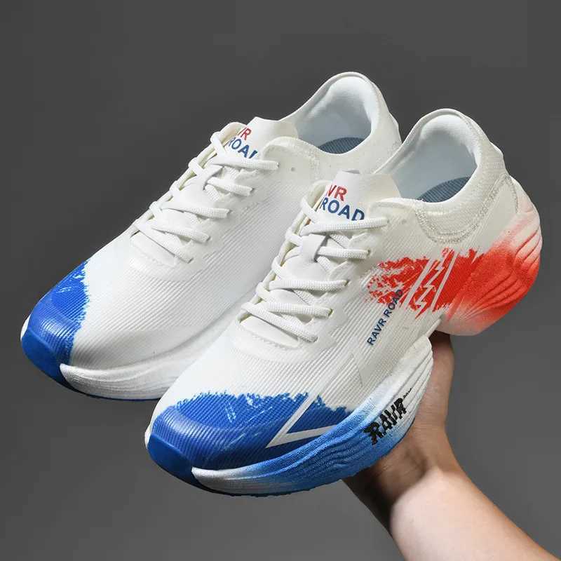 Mens Sneakers Marathon Rebound Carbon Plate Running Shoes Cushioned Walking Shoes Thick Soles Light Weight Tennis ShoesC250304