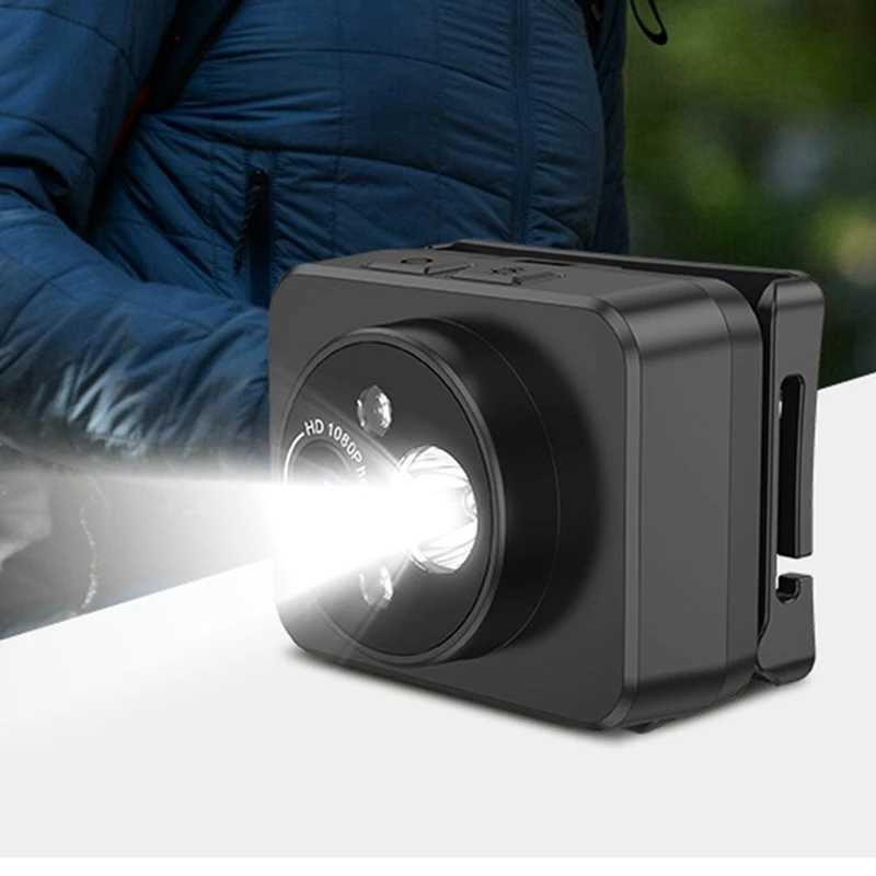 Smart Home Security System Head-Mounted Sports Camera HD PTZ Anti-Shake Camera Short Video Cycling Outdoor Video Recorder Vlog Recorder z250213