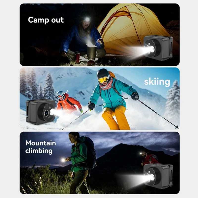 Smart Home Security System Head-Mounted Sports Camera HD PTZ Anti-Shake Camera Short Video Cycling Outdoor Video Recorder Vlog Recorder z250213