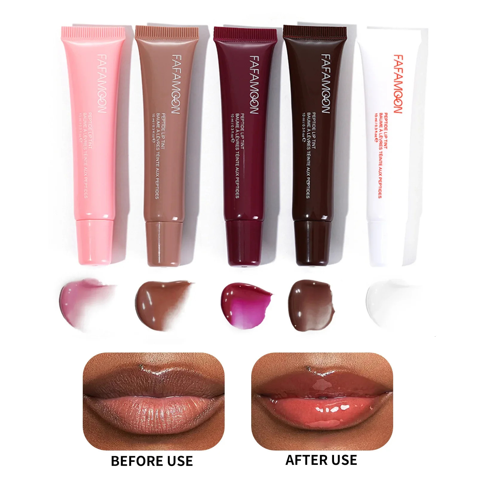 1pcs Soft Tube Mirror Lip Gloss Lip Oil Nude Brown Plumping Lip Gloss Moisturising Transparent Lipgloss Beauty Cosmetics Makeup 250113