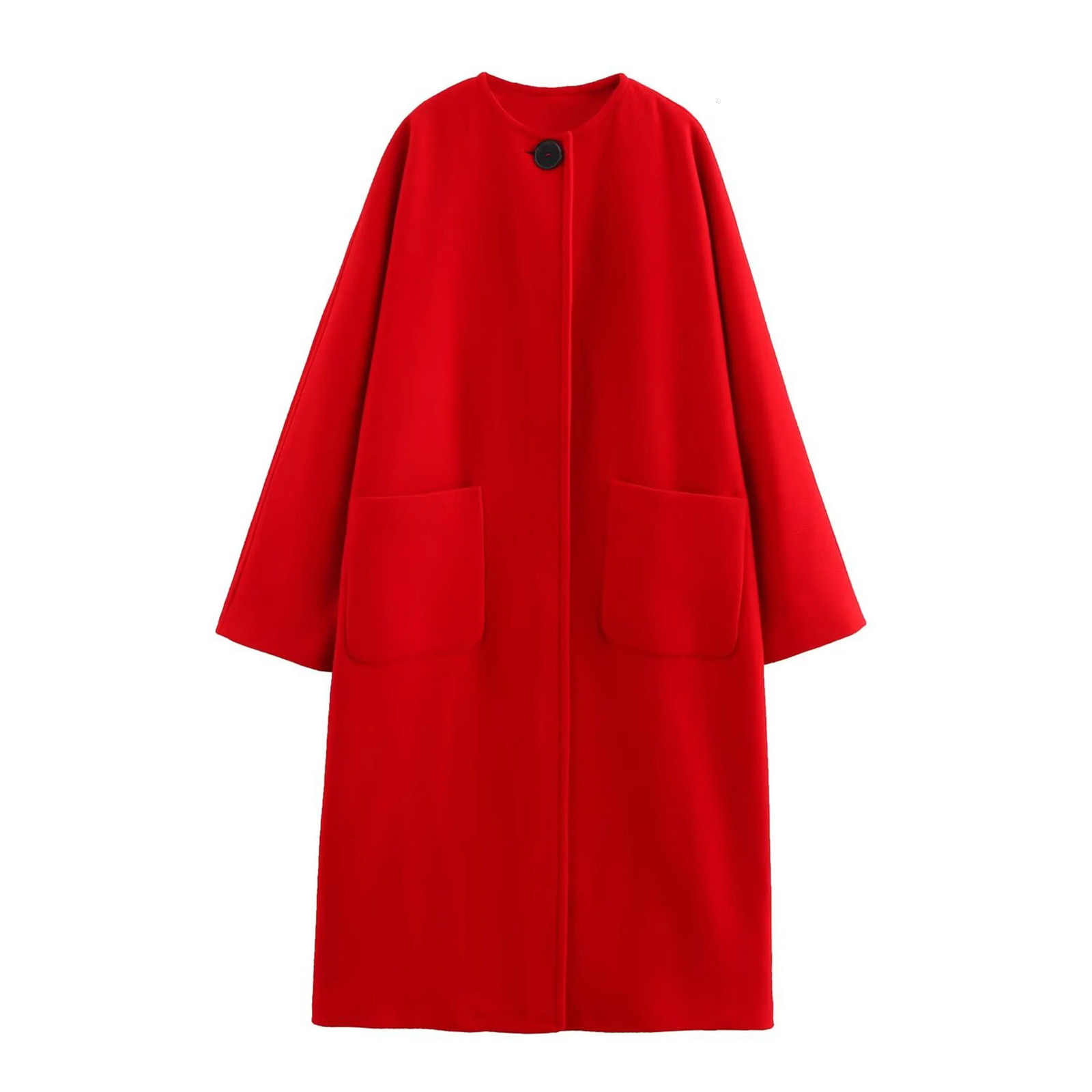 2024 autumn womens clothing casual fashion slim fit versatile commuting n sense retro spot wool blend coat 250109Z