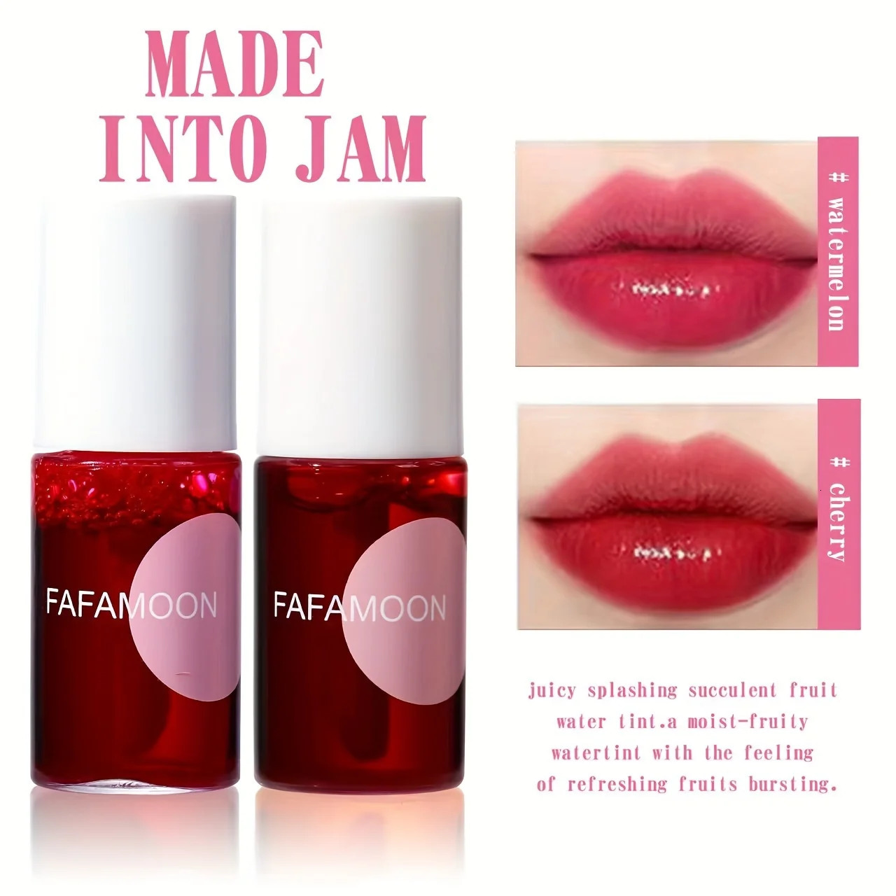 Fruity Lip Tint Water Gloss Tint Moisturizing Non-transfer Liquid Lipstick Long-Lasting Water Tint Hydrating Lip Makeup 250113