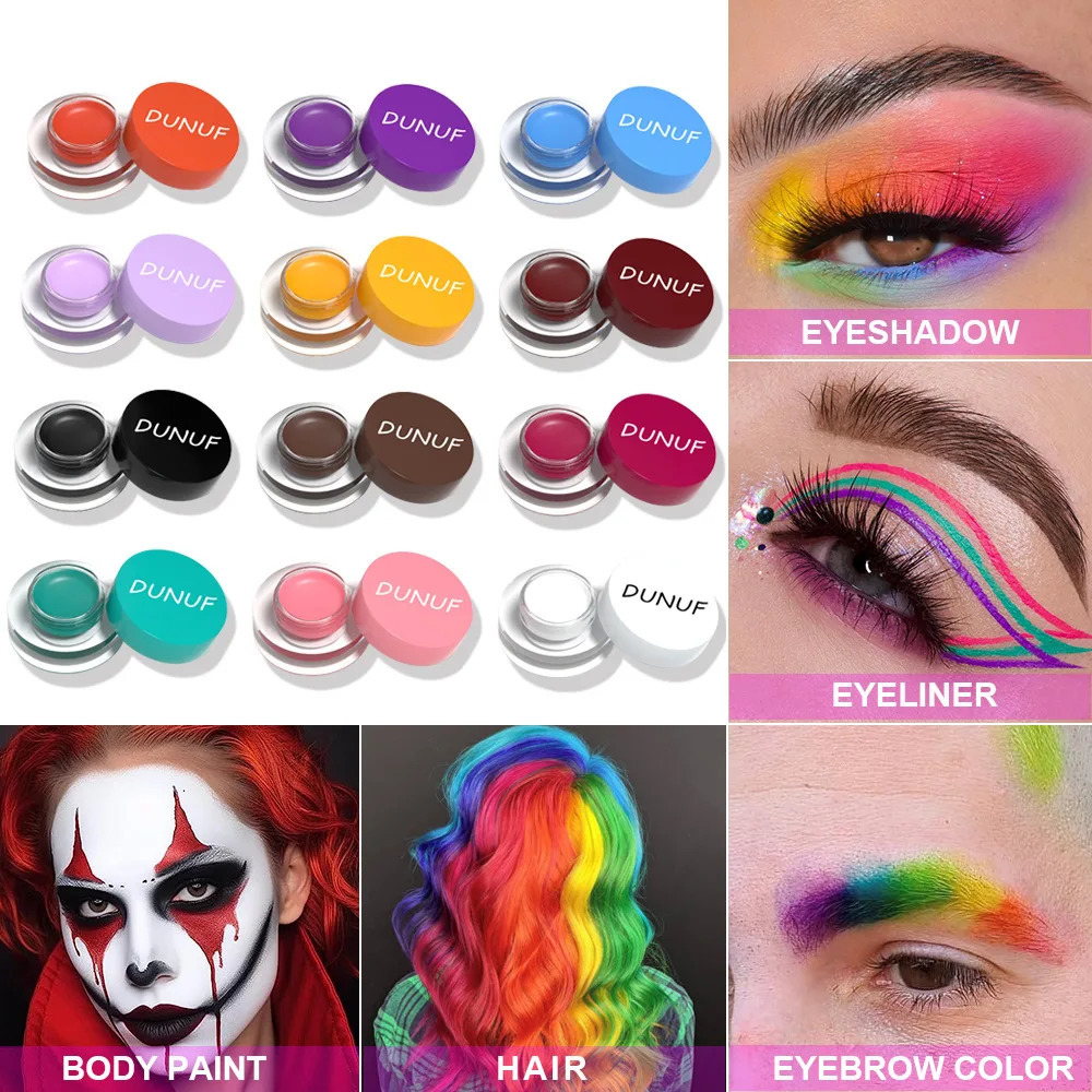 Colorful Waterproof Eyeliner Cream Make Up Beauty Comestics Long-lasting Eye Liner Gel Makeup Tools for Eyeshadow with Brush 250113