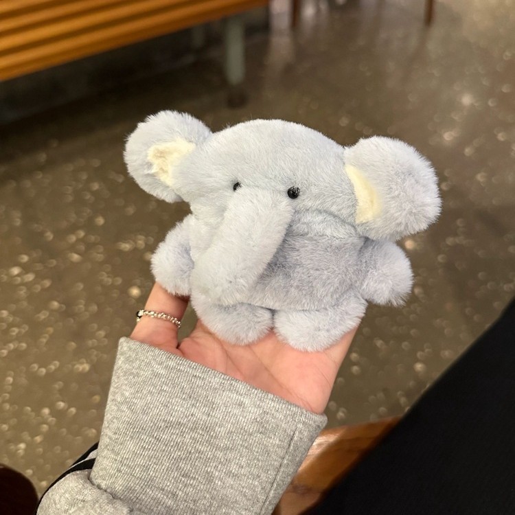 Plush blue elephant suitable for Pods2 3 protective case headphone cover headphone case pro2