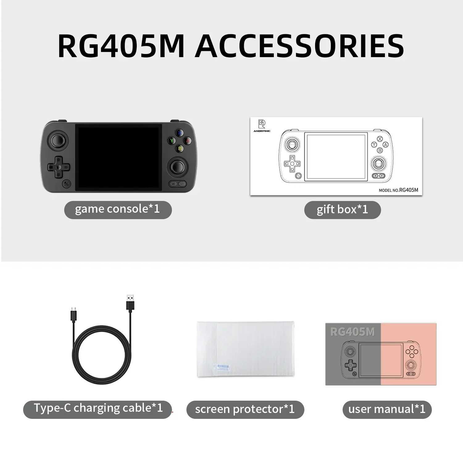 RG405M Handheld Game Console 4inch IPS Touch Sn Unisoc Tiger T618 etooth WiFi Android 12.0 OS Game MachineXJ250211