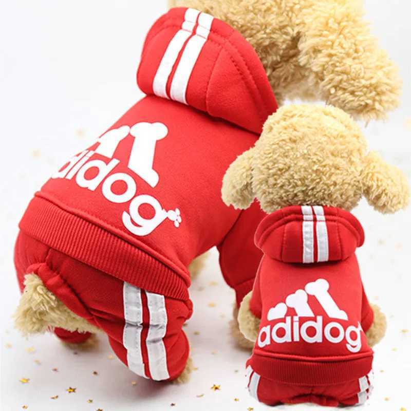 Four Legged Adidog Pet Dog Hoodie Puppy Jumpsuit Letters Overalls for Small Medium Dogs Pomeranian Pajamas Winter Dog JumpsuitXJ250210