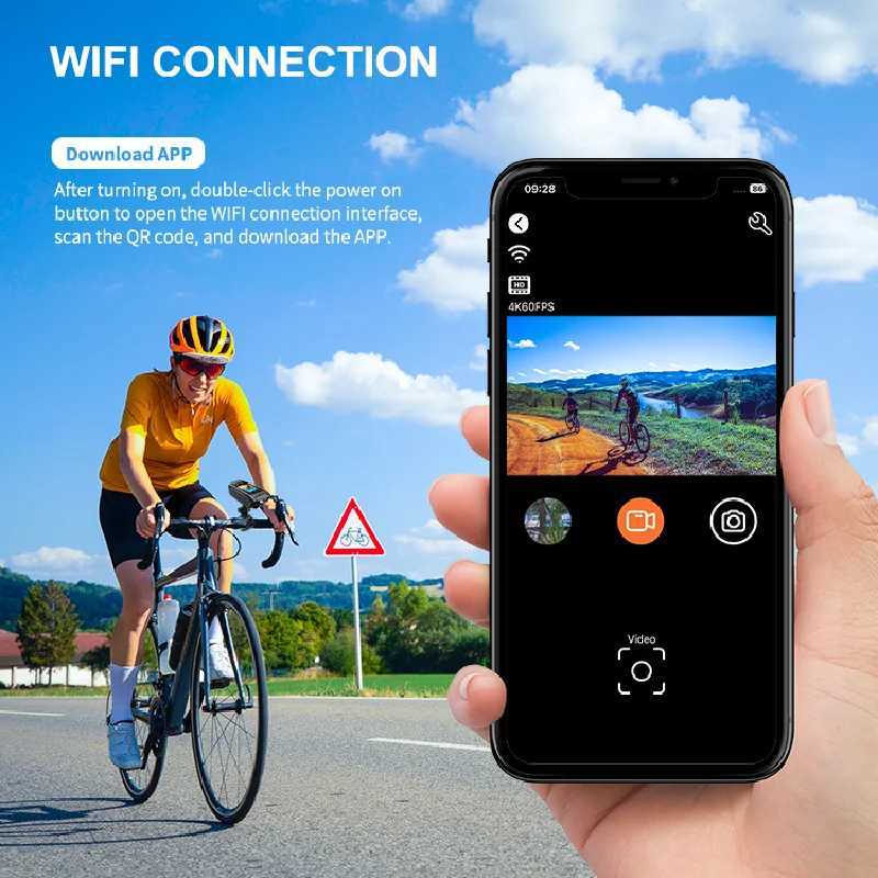 Smart Home Security System 4K 60F Action Camera Outdoor Motorcycle Helmet Sports Camera DV Video Recorder Car DVR Driving Recorder Bicycle Driving Rec