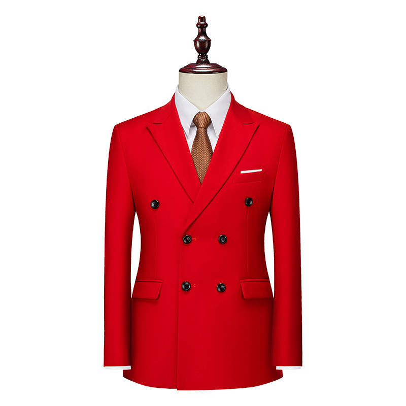 H600 Business formal suit groom wedding dress double breasted suit men