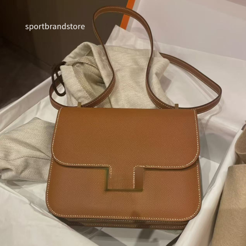 Designer bag Mirror Quality Shoulder Bags Women Clutch Flap Bags Ladies Luxury Tote Handbag Constances Leather Palmar Pattern Constan Messenger Bag Women19cm23Cm