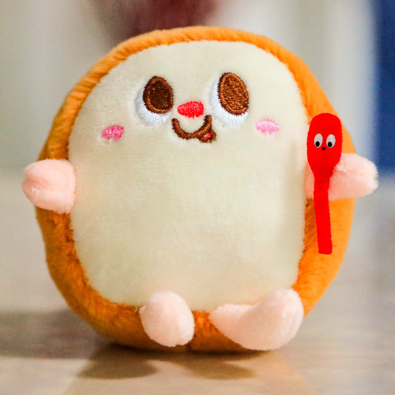Cute Plush Burger Fries Keychain - Toy Accessory for Bags