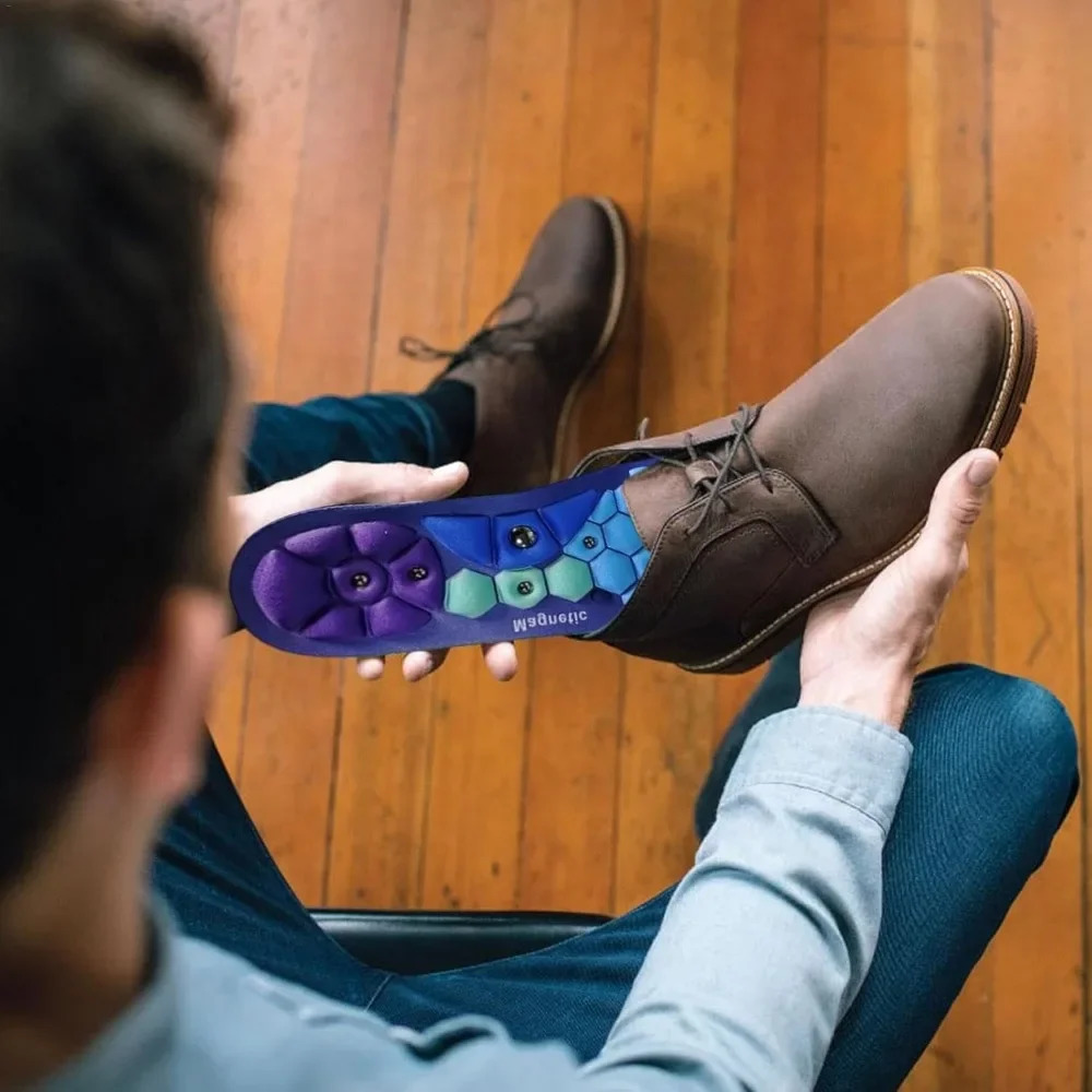 Acupressures Insoles Magnetic Insoles for Women Men EVA Foot Massage Orthopedic Acupressures Insoles Pads Standing All Day 250211