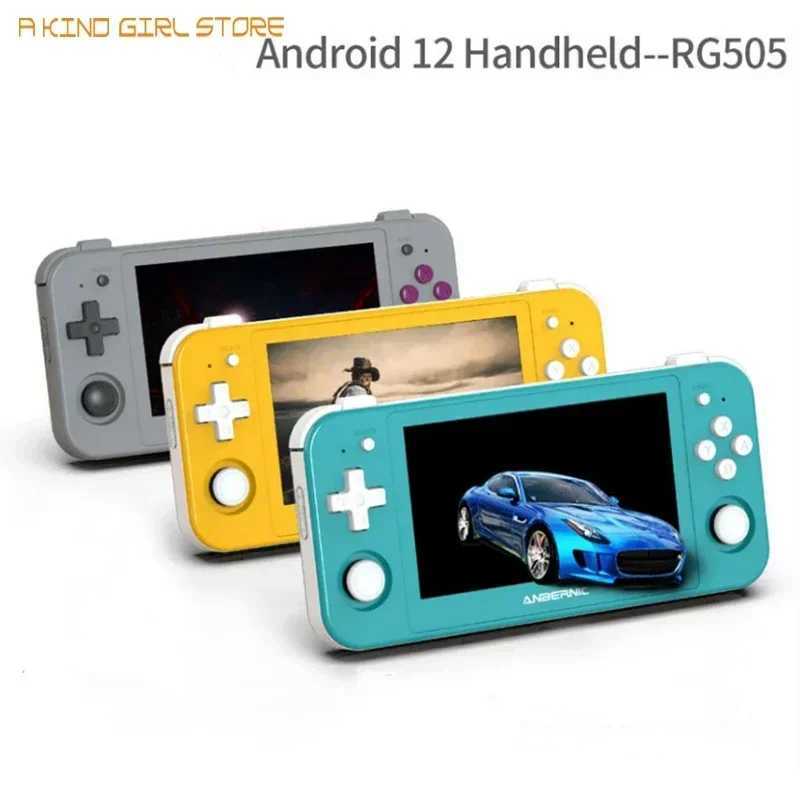 RG505 Retro Handheld Game Console 4.95 inch OLED Touch Sn Android 12 System Unisoc Tiger T618 4.95 INCH OLED With 4000+ GameXJ250211