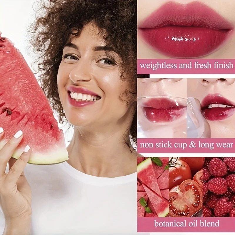 Fruity Lip Tint Water Gloss Tint Moisturizing Non-transfer Liquid Lipstick Long-Lasting Water Tint Hydrating Lip Makeup 250113