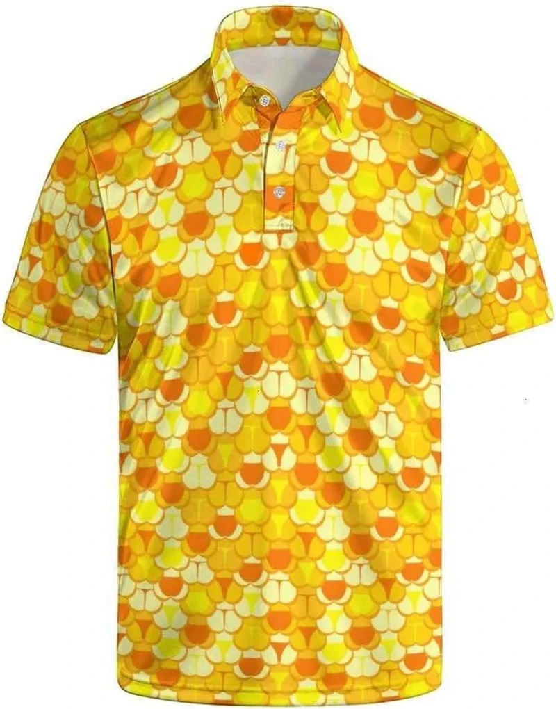 Funny 3d Print Polo Shirts For Men Women 80s Retro Fun Pattern Golf Shirts Trendy Cool Unisex Summer Hawaiian Short Sleeve Tops 250210