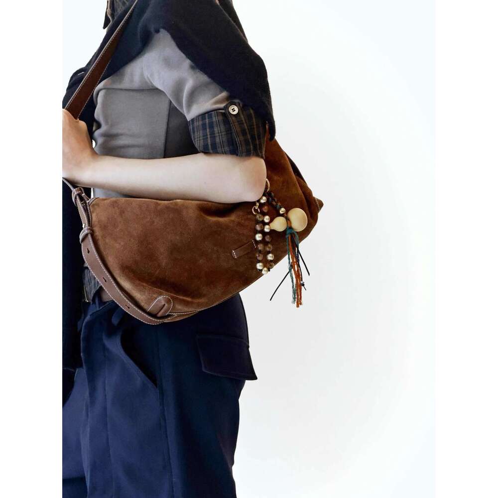 Women's Bags New Autumn/Winter Shallow Hobo Genuine Leather Underarm Women's Dumpling Bag, Commuting Fashion Handheld Crossbody Bag