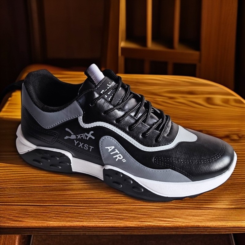 Men's shoes cross-border wholesale autumn and winter single cotton with the same thick sole casual shoes lace-up trend outdoor breathable soft so