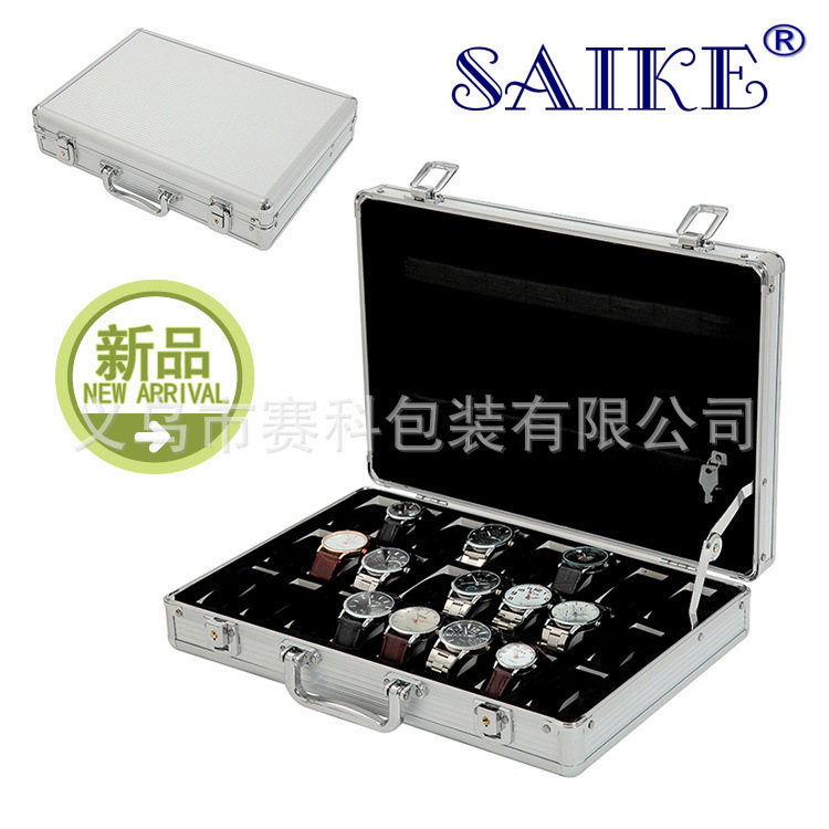 35 Slots High-Quality Watch Storage Box Aluminum Suitcase Case Jewelry Collection Box Portable Large Capacity Watch Box Gift Box 250102