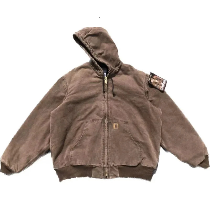 FEWQ Cotton Jacket Workwear Hooded Canvas Long Sleeves 2024 Solid Color Long Sleeve Casual Male Tops Korea Fashion 24E5378 250210