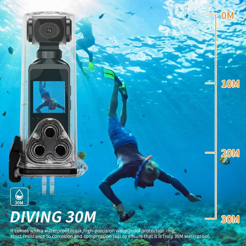 4K 1080P Pocket Camera HD Camera 1.3-inch LCD Screen 270 Rotating Wifi Mini Sports Camera with Waterproof Case Sports Camera X250210