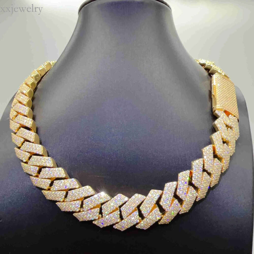 moissanite necklace designer jewelry cuban k chain Iced Out Pass Dia Tester Sterg Sier Necklace Vvs Moissanite chains for men necklaces