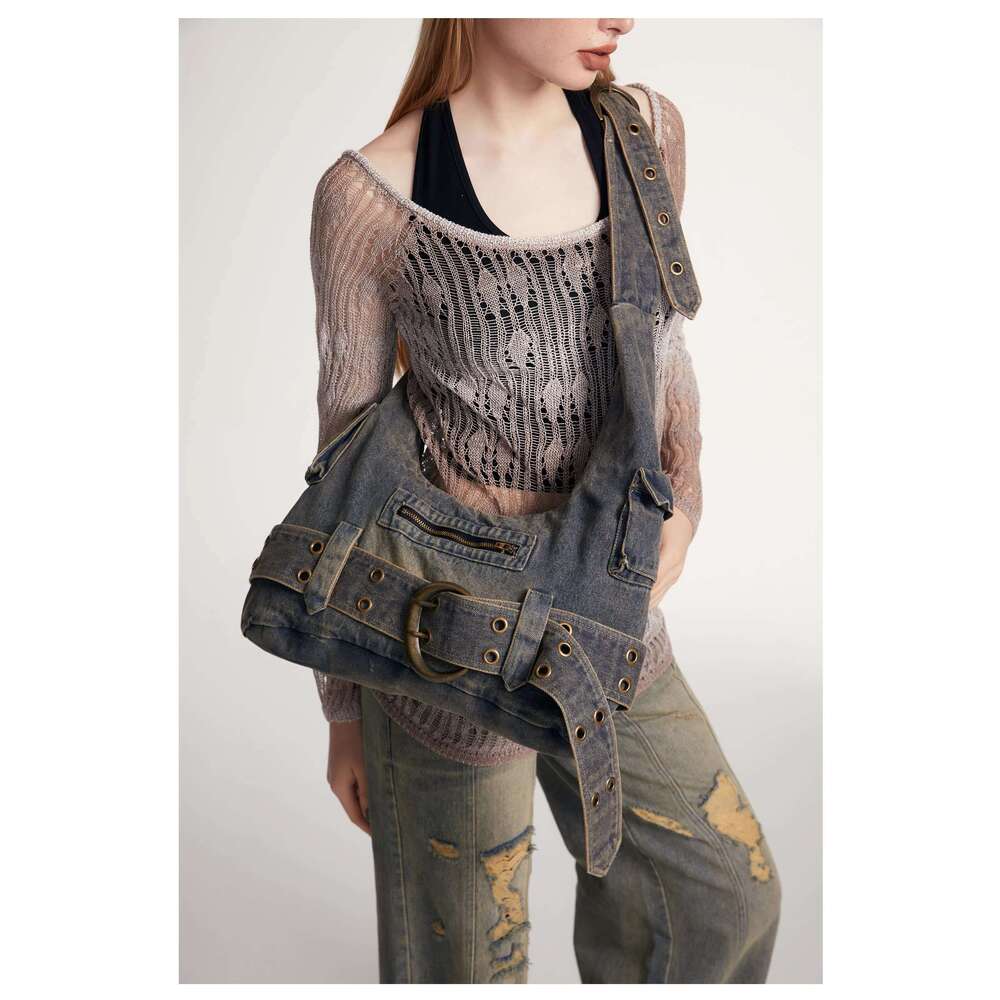 Women's Bags New retro underarm shoulder bag y2k denim bag niche tote bag casual versatile commuting crossbody bag women's shoulder bag