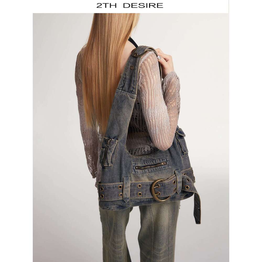 Women's Bags New retro underarm shoulder bag y2k denim bag niche tote bag casual versatile commuting crossbody bag women's shoulder bag