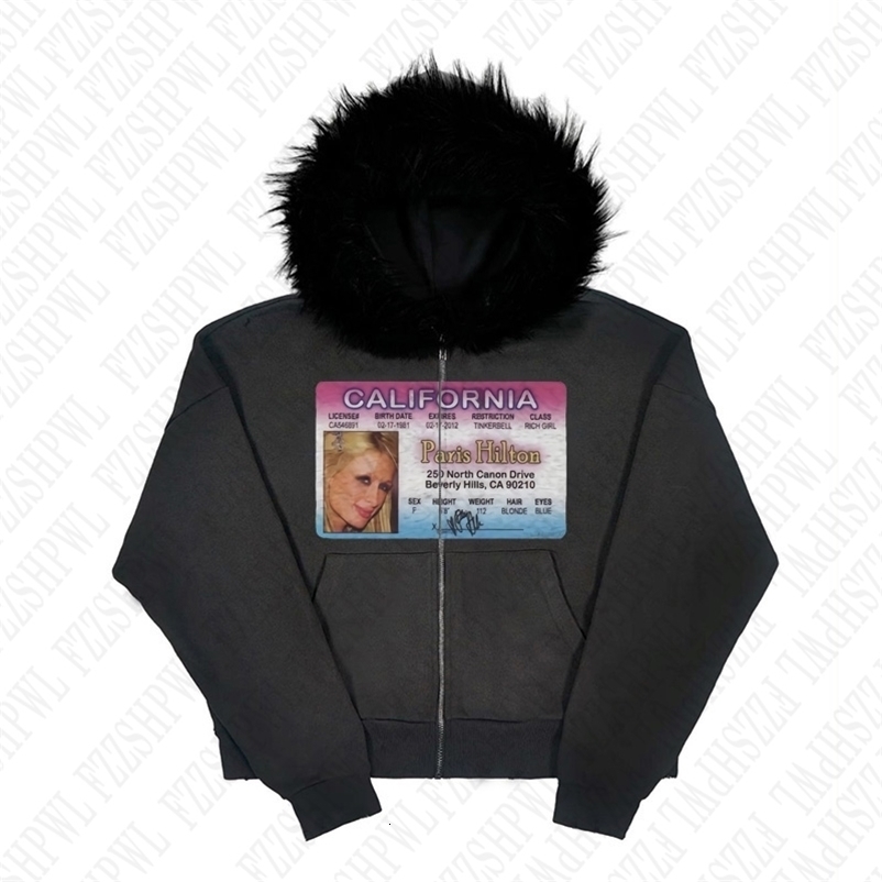 Y2K Zip up Hoodie Harajuku Graphic Print Fashion Men Clothes American Style Hooded Sweatshirt Loose Streetwear Gothic Unisex Top 250115