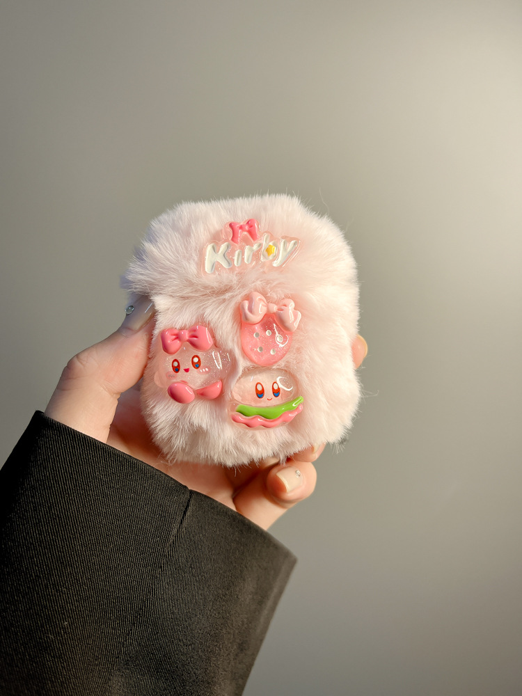 Girl Heart Plush Pink Kirby Suitable Pods4 Pro2 Protective Cover 2 3